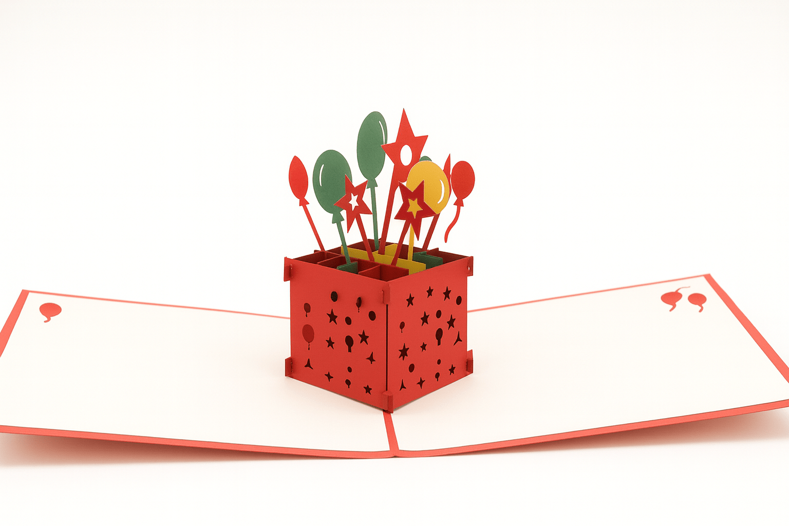 3D Birthday Balloon Pop Up Card - Stars & Confetti | Surprise Celebration - The Card Corner