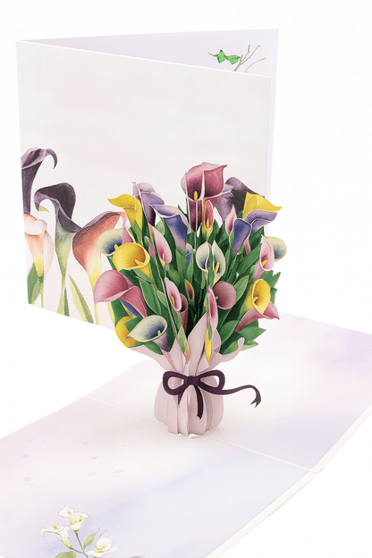 Calla Lily Flower Bouquet Pop Up Card - The Card Corner