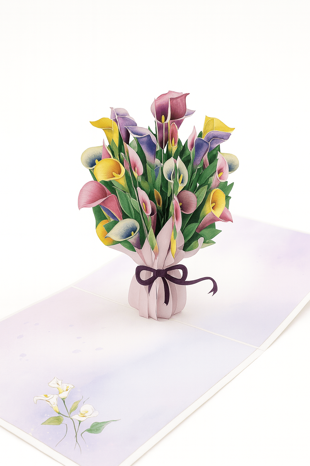 Calla Lily Flower Bouquet Pop Up Card - The Card Corner