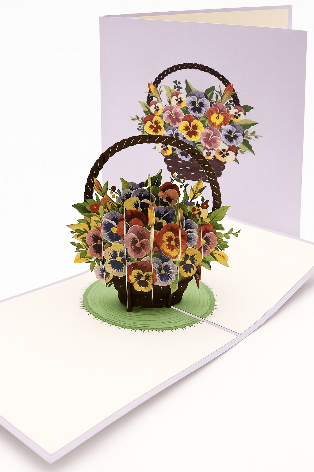 Flower Basket Pop Up Card - 3D Floral Bouquet for All Occasions - The Card Corner