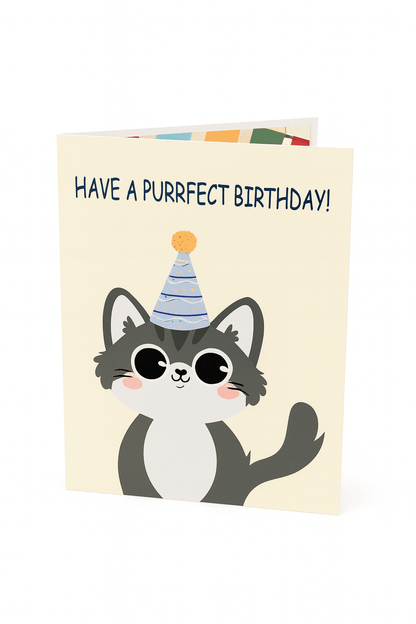 Funny Cat Birthday Card - 3D Pop Up with Confetti | Hilarious Gift - The Card Corner