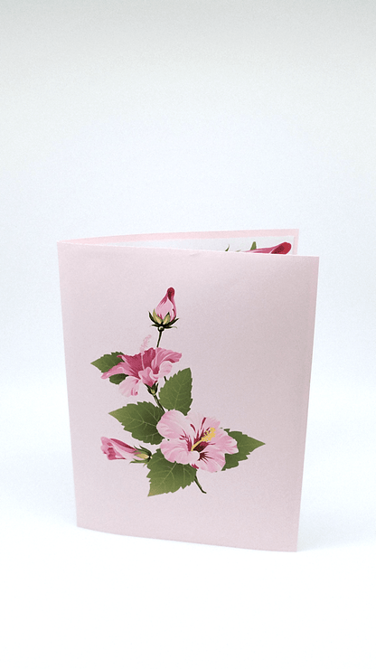 Hummingbird & Hibiscus Flower Pop Up Card - The Card Corner